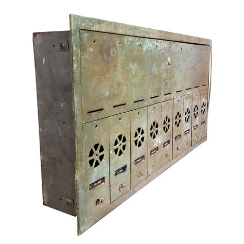 united metal box company|Antique Art Deco Brass US Apartment Mailbox Row of 9 by .